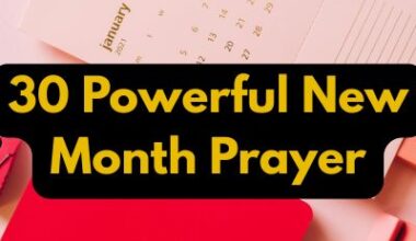 30 Powerful New Month Prayer